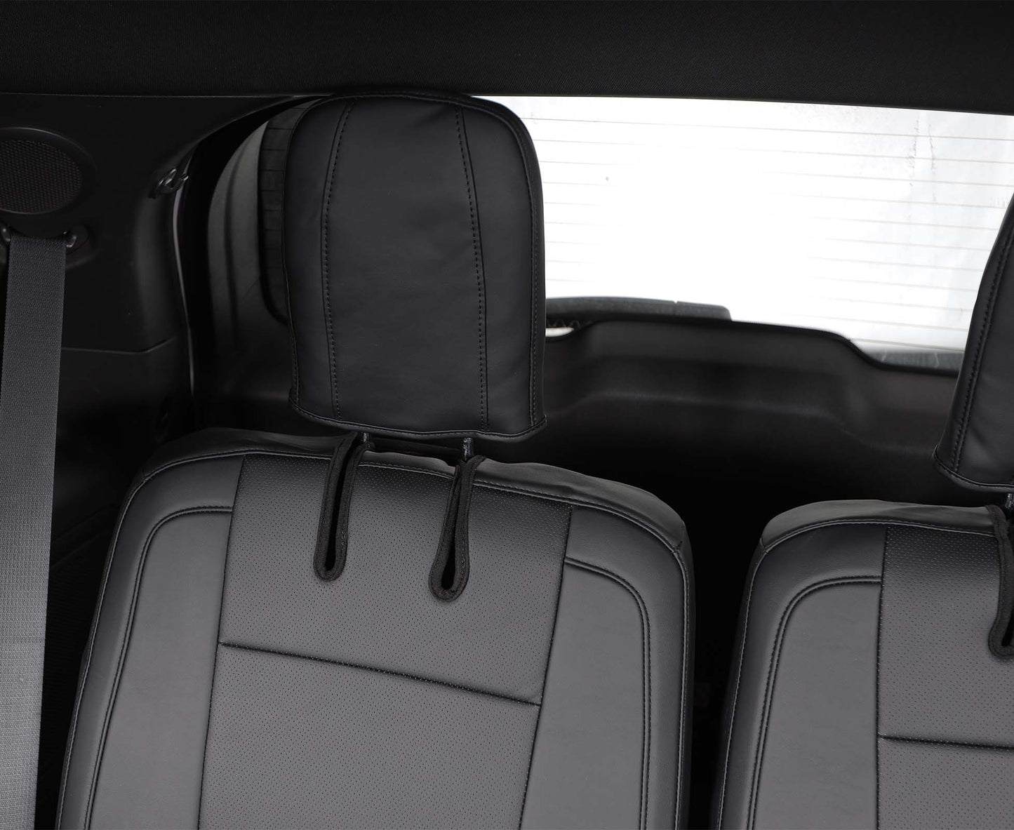 Custom Fit Car Seat Covers for Nissan Pathfinder 2013-2020 S,SL,Platinum,SV (Front Row W/No Display Screen) Full Set Three Rows 8 Seats with Second Row 40/60 Split Waterproof Leather