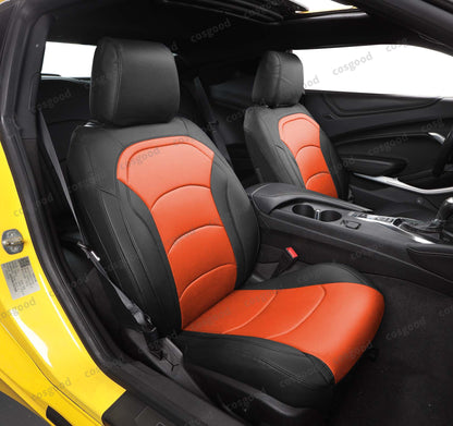 Seat Cover for 2010-2015 5th /2016-2024 6th Gen Camaro  LT LS RS SS Custom Fit Interior Upholstery Faux Leather Seat Covers