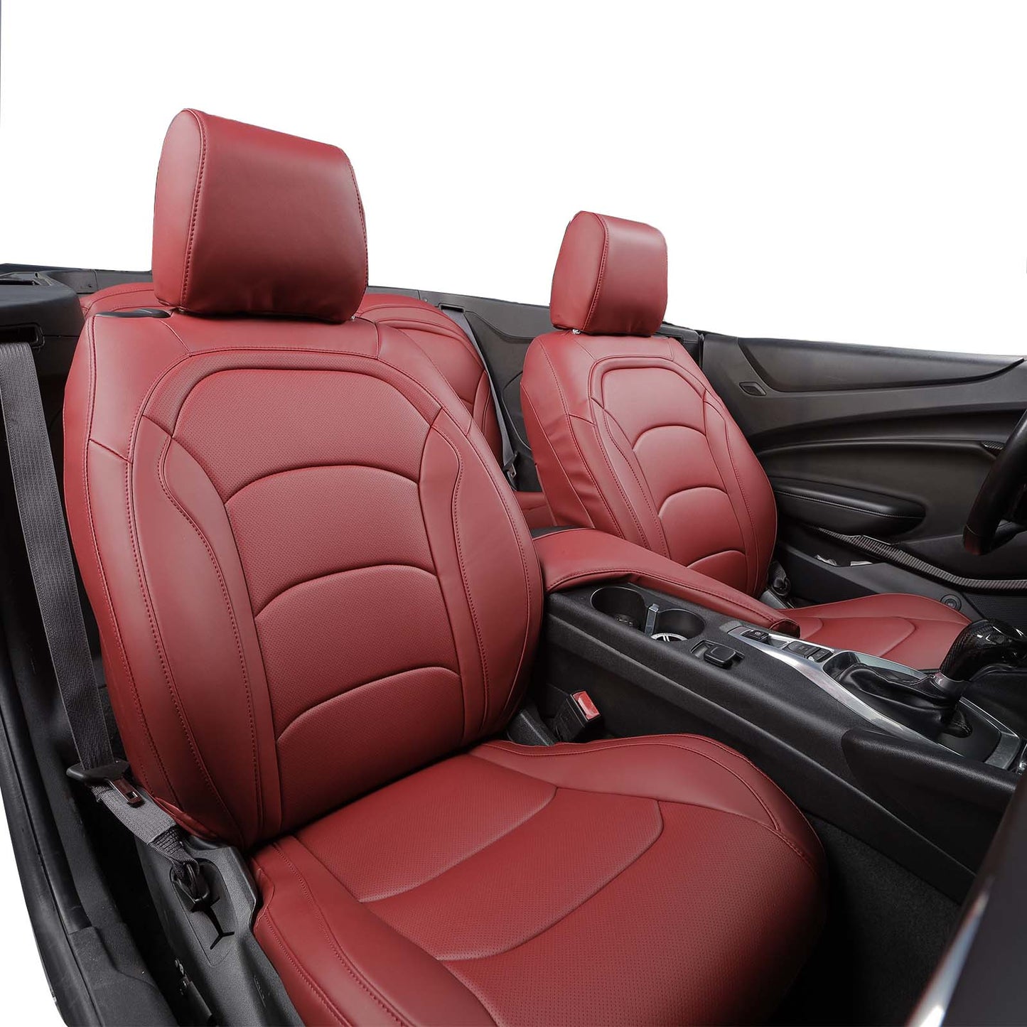 Seat Cover for 2010-2015 5th /2016-2024 6th Gen Camaro  LT LS RS SS Custom Fit Interior Upholstery Faux Leather Seat Covers